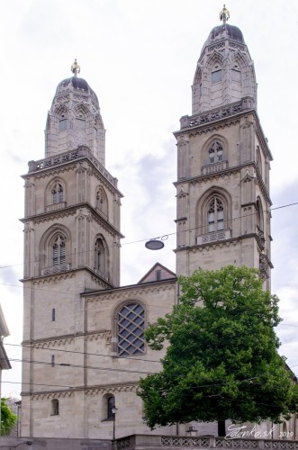 Protestantský kostol v ZürichuGrossmunster Church of Zürich